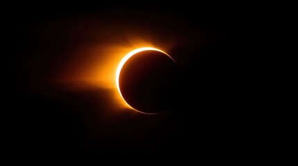 Partial solar eclipse, dark sky, celestial event, cosmic phenomenon