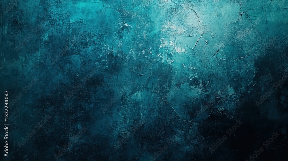 Aufkleber a textured abstract background featuring deep blue and teal hues, creating a moody and atmospheric e
