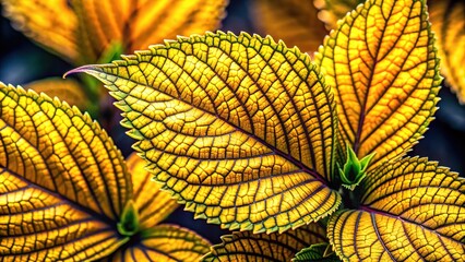 A yellow leaf plant, nature's autumnal art.