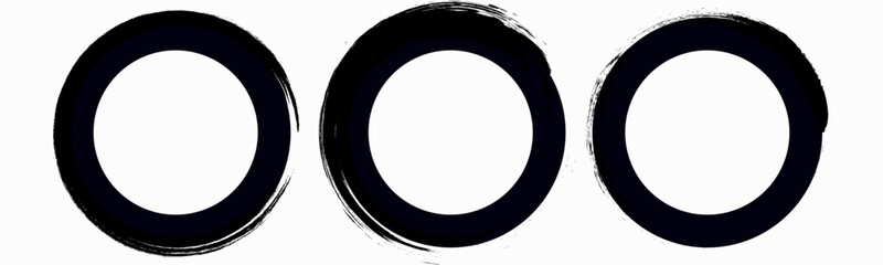 Brush circle. Grunge circle. Brush circle design.eps 10