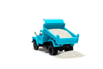 blue truck isolated on white background