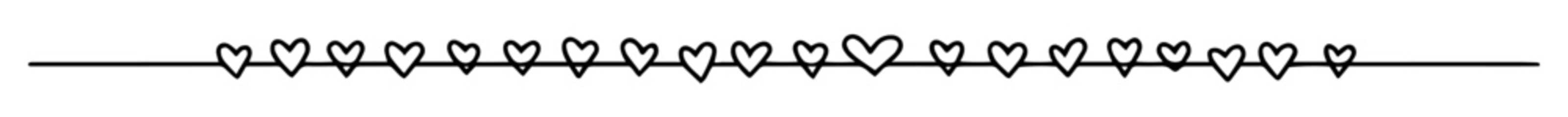 decorative heart border divider vector black shape silhouette