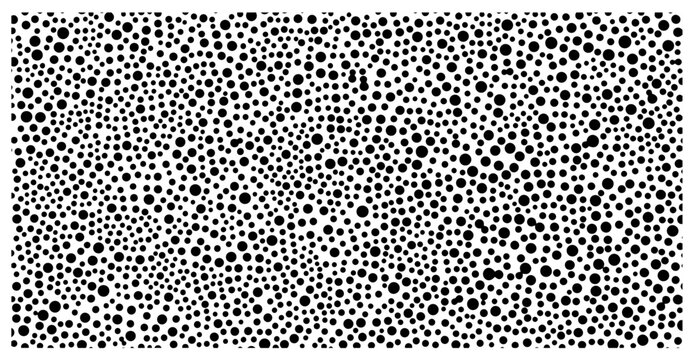 organic dot texture with hand drawn ink circles of different sizes forming dense pattern