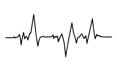 heartbeat pulse line vector icon