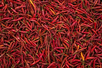 Abundance of red chili peppers filling frame. Neural network AI generated