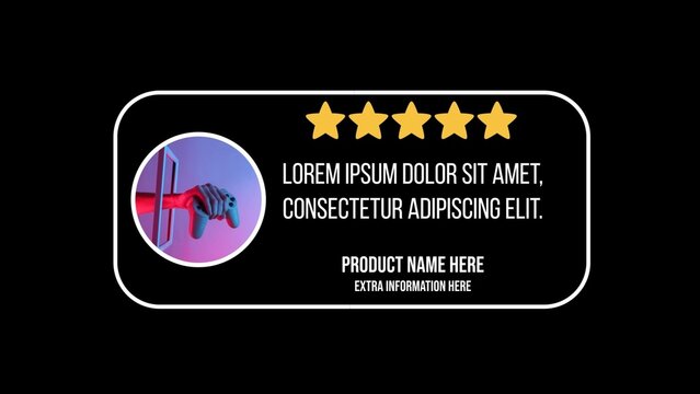 Review Customer Testimonial with Rating & Image