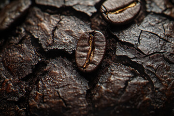 Piece of chocolate on black surface with elegant silver wrapper.
