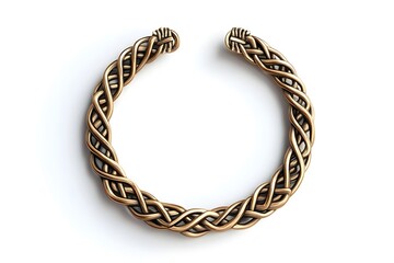 Naklejka premium Historical Bronze Neck Ring isolated on white background
