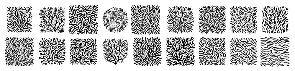 dense abstract plant pattern icons