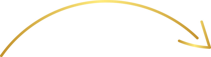 Gold Hand Drawn Arrow
