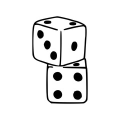 outline drawing of a dice