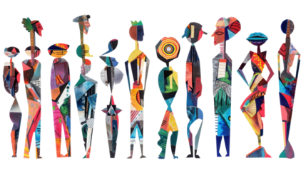 Diverse crowd of people standing together representing community and teamwork