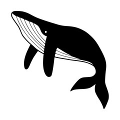elegant whale vector illustration