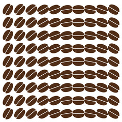 Abstract Coffee Bean Pattern with Layout Variations