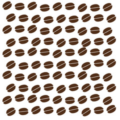 Abstract Coffee Bean Pattern with Layout Variations