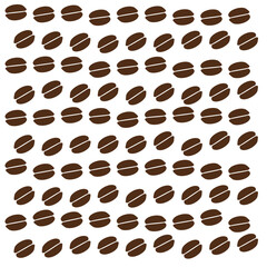 Abstract Coffee Bean Pattern with Layout Variations