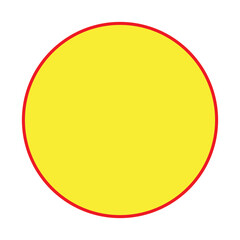 vector illustration of a yellow circle