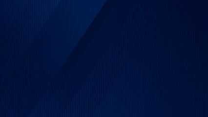 Dark navy blue striped business wallpaper. Soft smooth gradient. Modern trendy business background. Sea wave color backdrop. Creative technology office BG Geometric lines pattern. Shadow black stripes