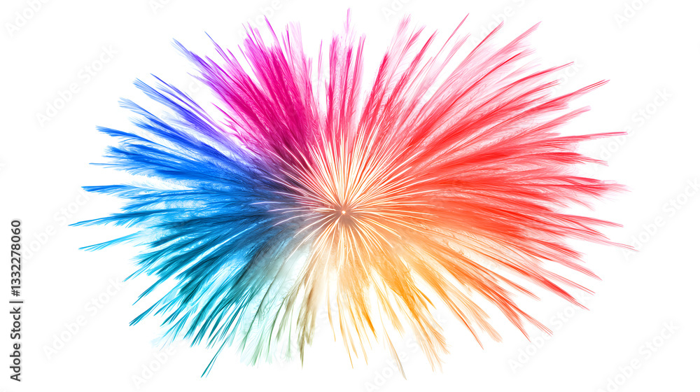 Aufkleber dynamic color explosion art studio digital artwork creative environment close-up view visual impact