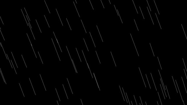 斜めに雨が降るアニメーション（透過）