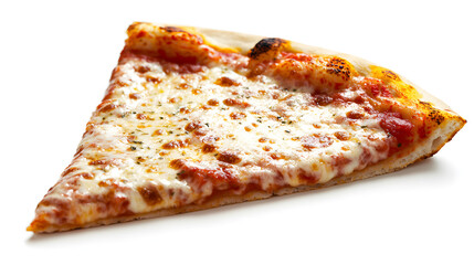 Delicious cheese pizza slice restaurant food photography clean background close-up culinary delight