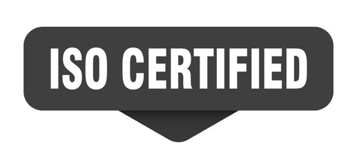 iso certified sticker. iso certified sign on transparent background