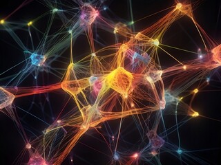 abstract background with glowing lights, technology background