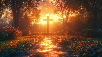  golden hour cross wallpaper,