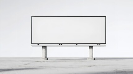 Obraz premium A minimalist, empty billboard stands alone against a serene sky.