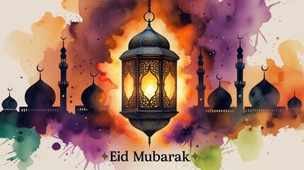 "Radiant Eid Glow: A Fusion of Light, Faith, and Celebration" 