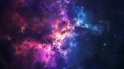 Fototapeta premium Nebula and galaxies in space, many light years away from Earth.