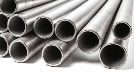 Steel cylinder pipe. Chrome metal pipes for industry and construction