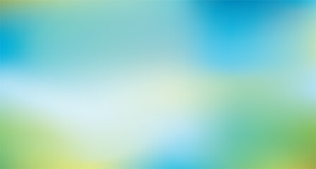 Light Blue and Green gradient vector blurred background. brand color green yellow and blue.