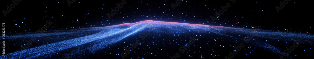 Aufkleber cosmic rivers: a breathtaking view of glowing, river-like cosmic structures streams across a starlit