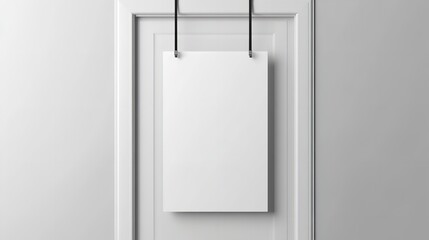 Simple Door Hanger Mockup with a Blank Design