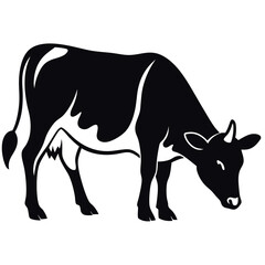 cow-eating-grass  vector illustration