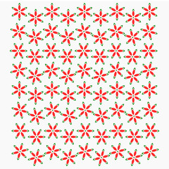 Symmetrical Floral Pattern with Contrasting Colors
