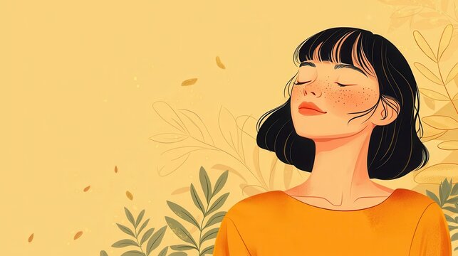 Breathing exercise techniques for stress reduction and calm restoration symbolizing relaxation and mindfulness