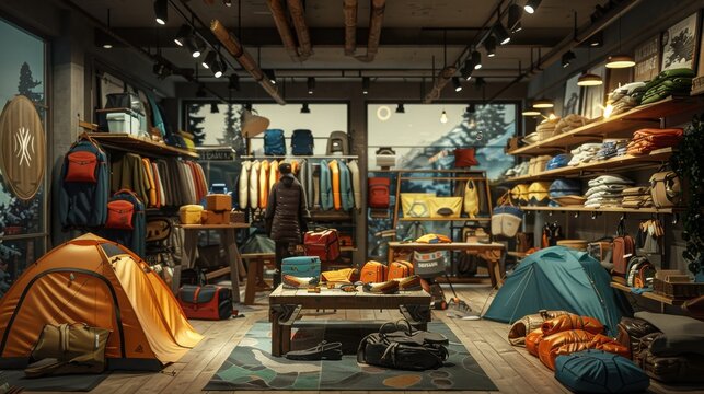 Outdoor Gear Store Cashier Enhancing Customer Experience for Adventure Enthusiasts and Camping Equipment Sales