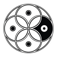 Pattern in the form of a mandala. Henna tattoo mandala. Mehndi style. Decorative pattern in oriental style. Coloring book page.