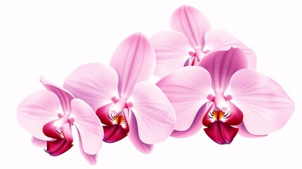 Obraz premium pink orchid isolated on white background