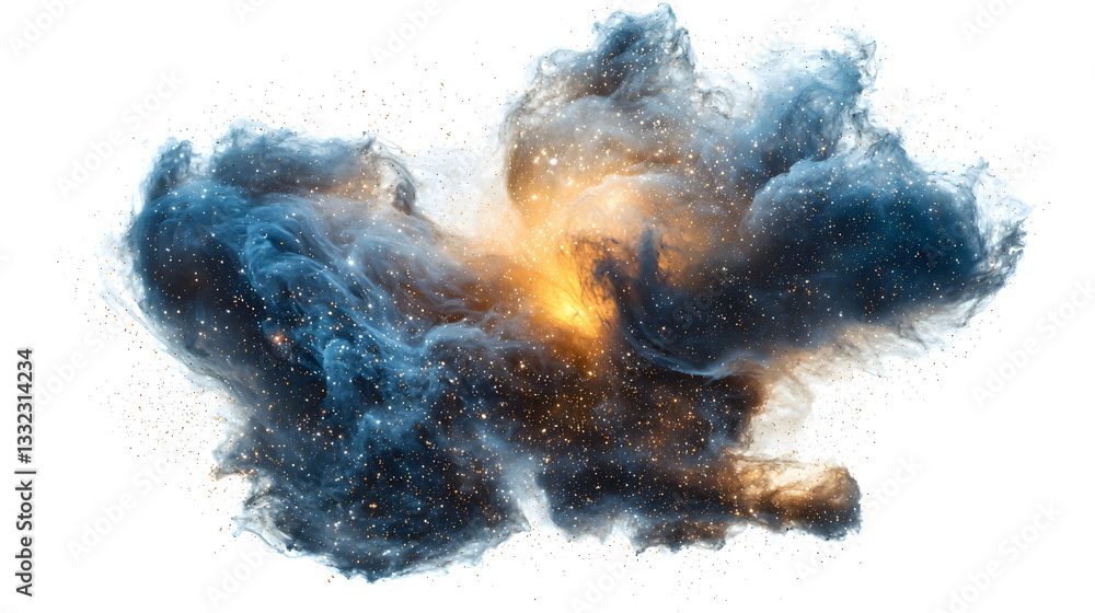 Poster exploring cosmic nebula outer space photo stock isolated environment celestial viewpoint