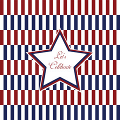 Let's celebrate Independence Day. Happy 4th of July Independence Day USA. America Independence Day beautiful design for postcards, greeting cards and social media post.