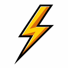 angular lightning bolt with sharp precision