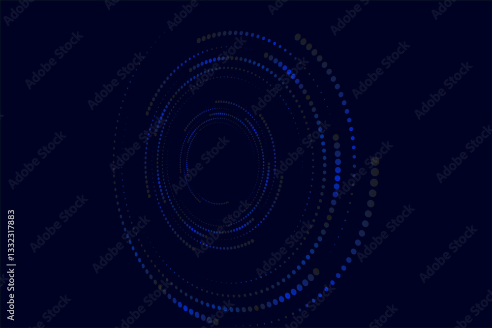 Poster vector dotted speed lines in vortex form. geometric art. segmented circle. arc lines. trendy design 