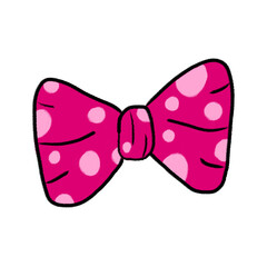 polkadot pink bow tie