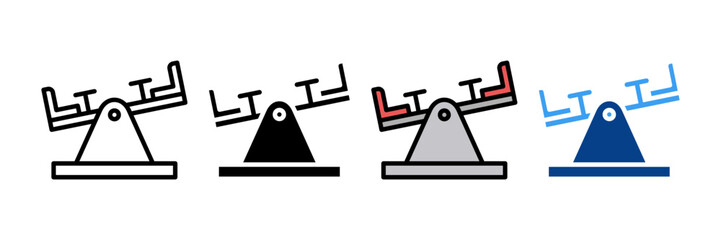 Seesaw  Icon Set Multiple Style Collection