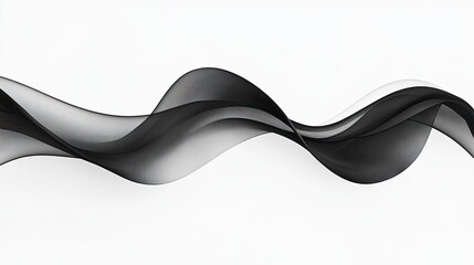Beautiful black curves with white background 