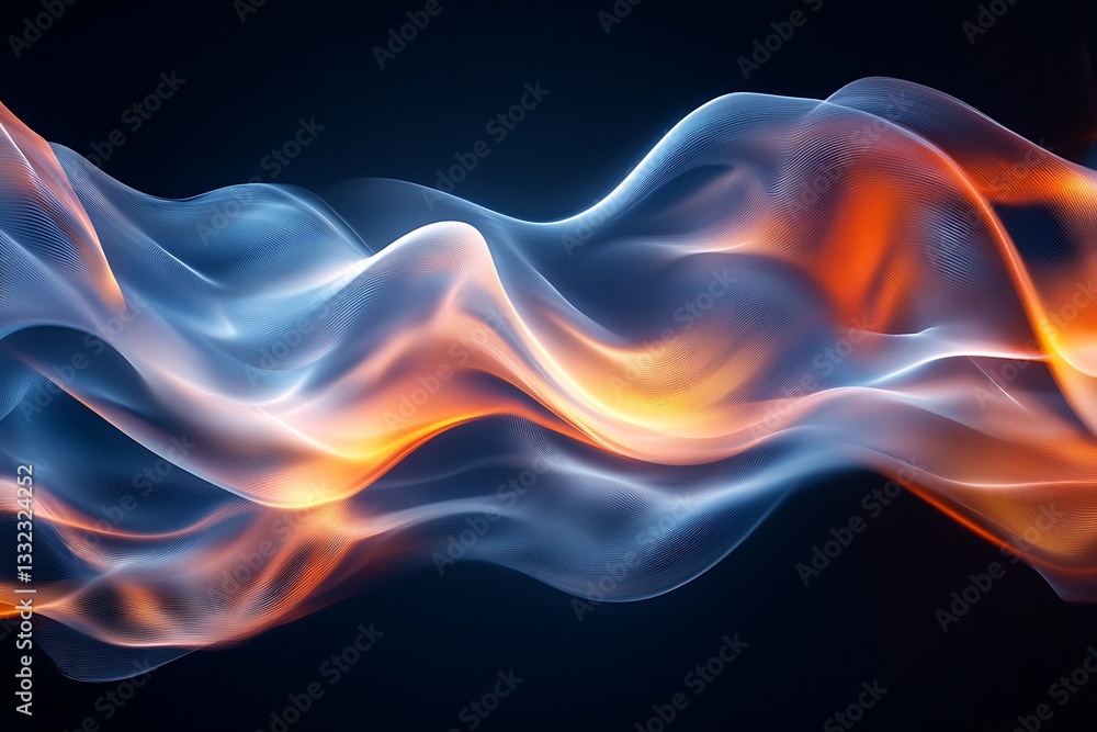 Aufkleber abstract depiction of flowing light and color patterns
