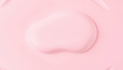 3D Liquid Fluid in Pastel Pink, Smooth Glass Texture, Abstract Art, Minimalist Design